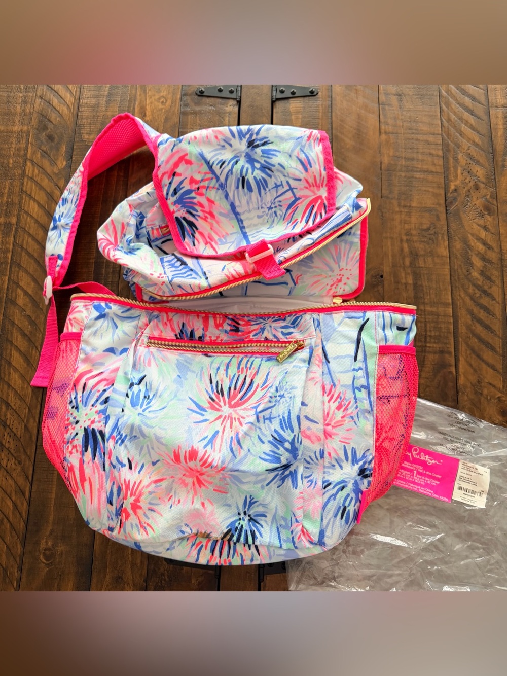 Lilly Pulitzer Sea to Shining Sea Crew Blue Cooler Backpack